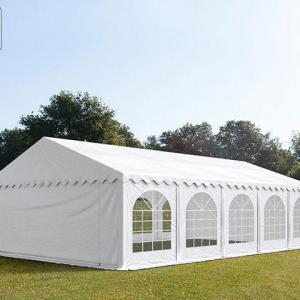 Professzionális rendezvénysátor partisátor 6x10 m, ponyva  lángálló PVC erősített szerkezettel fehér