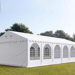 Professzionális tűzálló extra erős rendezvénysátor 6x12 m, ponyva PVC 550g/m2 + 2,6m erősített szerkezet  fehér