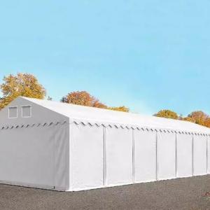 Professzionláis  raktársátor, tároló 6x16 m ponyva PVC  oldalmagasság + 2,6 m erősített szerkezettel