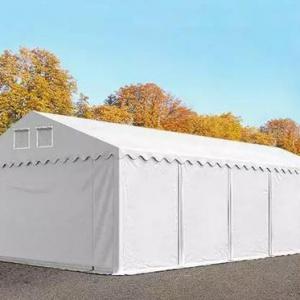 Professzionlis  raktársátor, tároló sátor 5x10 m ponyva PVC oldalmagasság+2,6 m erősített szerkezettel padlókerettel