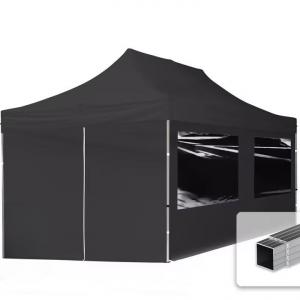 PROFI Alumínium Pop-up összecsukható pavilon rendezvénysátor 3x6m ponyva PVC 4db oldalfallal