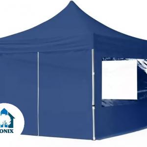 PROFI alumínium szerkezetes pop-up pavilon, rendezvénysátor 3x3 m PVC 4db oldalfallal kék