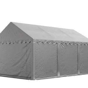 Raktársátor tároló, műhelysátor 3x6 m ponyva PVC  erősített szerkezettel padlókerettel szürke