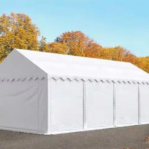 Raktársátor, tárolósátor, ipari sátor 4 × 8 m – 32 m², erős PVC ponyvával és horganyzott acélszerkezettel