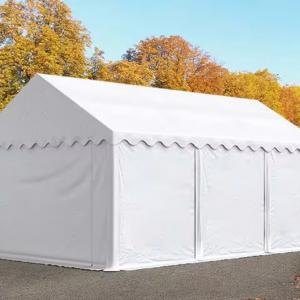 Raktársátor, tárolósátor, műhelysátor 4 × 6 m – 24 m², erős PVC ponyvával és horganyzott acélvázzal