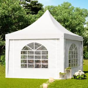 Rendezvénysátor partisátor pagoda sátor, 3x3 m PVC ponyva, fehér