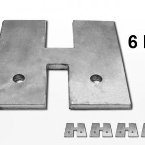 Súlytányér négyzet alakú  összecsukható pop-up  pavilonokhoz 4db (6 kg)