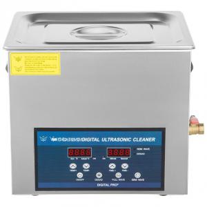 Ultrahangos tisztítókészülék 10 literes tartállyal – kettős frekvencia (28/40 kHz), 240 W ultrahangos teljesítmény, fűtésfunkcióval és digitális vezérléssel,