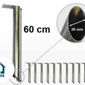 Viharvédelem föld  leszúró horganyzott cső 12 db 60 cm