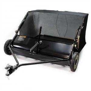 Vontatható fű és lombseprű, gyepseprő gép 118 cm-es fűnyíróhoz, gyeptraktorhoz 480l-es tartállyal