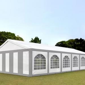 XXL Premium pavilon, sörsátor, parti sátor és rendezvénysátor 6 × 12 m – 72 m², szürke, 100%-ban vízálló PE ponyvával, stabil horganyzott acélvázzal