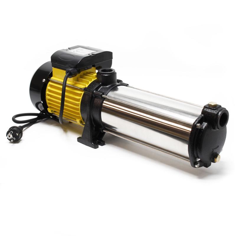 Többlépcsős centrifugális szivattyú házivízrendszerekhez – 2200 W, 9000 l/óra kapacitással, rozsdamentes kivitelben
