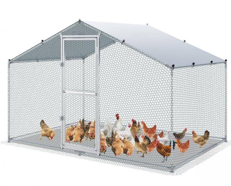 Tyúkketrec, tyúkól fedéllel – Horganyzott acélból, 200 x 300 x 200 cm