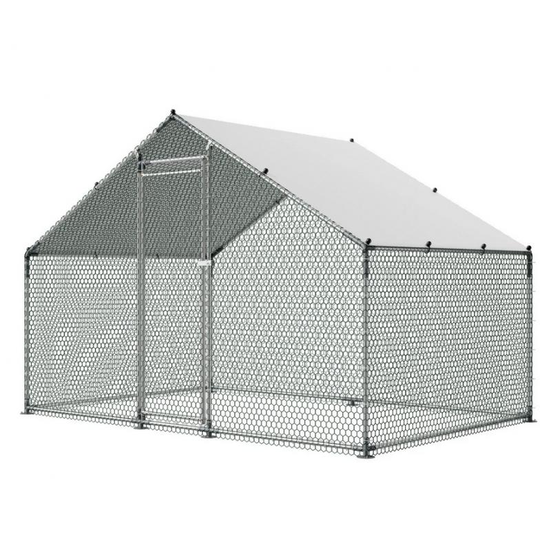 Tyúkketrec, tyúkól tetővel, 3 x 2 x 2 m
