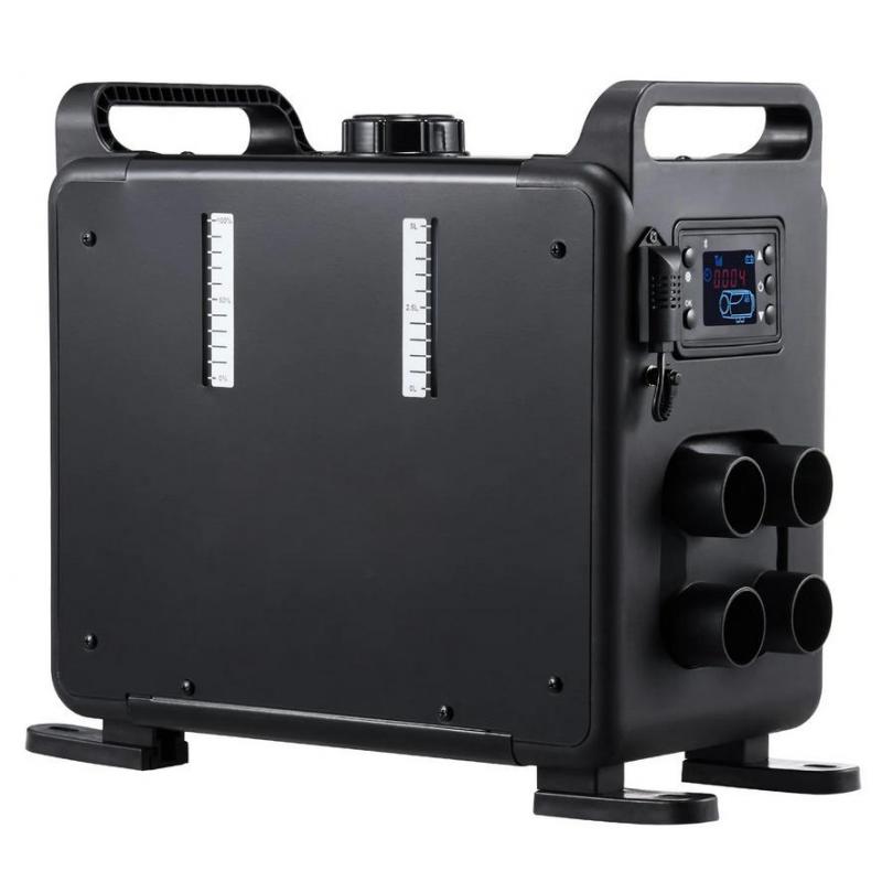 Univerzális 5–8 kW dízel légfűtő (12/24 V), Bluetooth vezérléssel, távirányítóval és CO-riasztóval