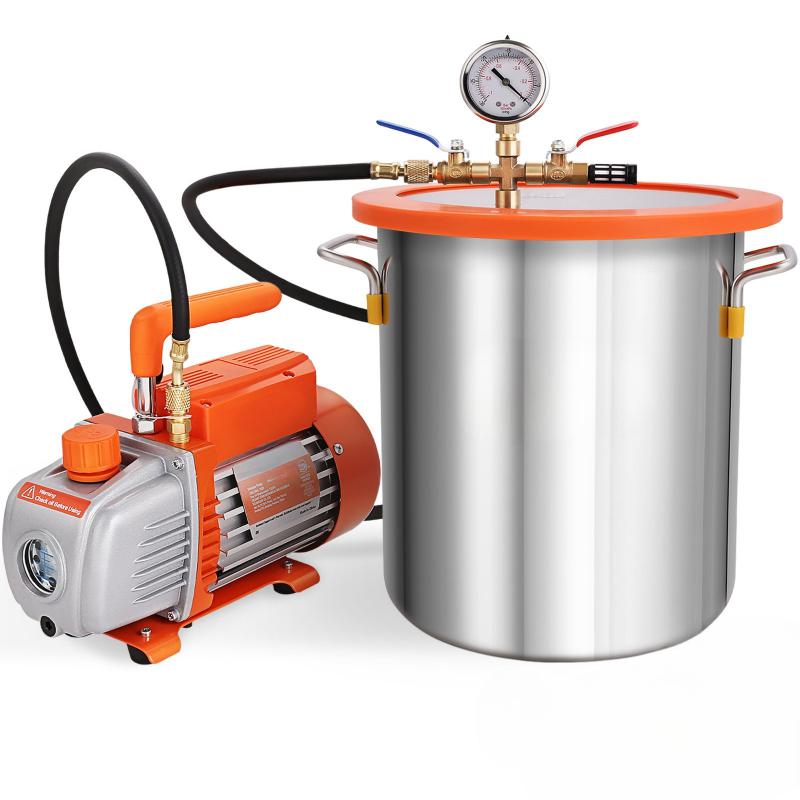 Vákuumkamra szivattyúval készlet 150W - 3,5  m³/h - 19 liter