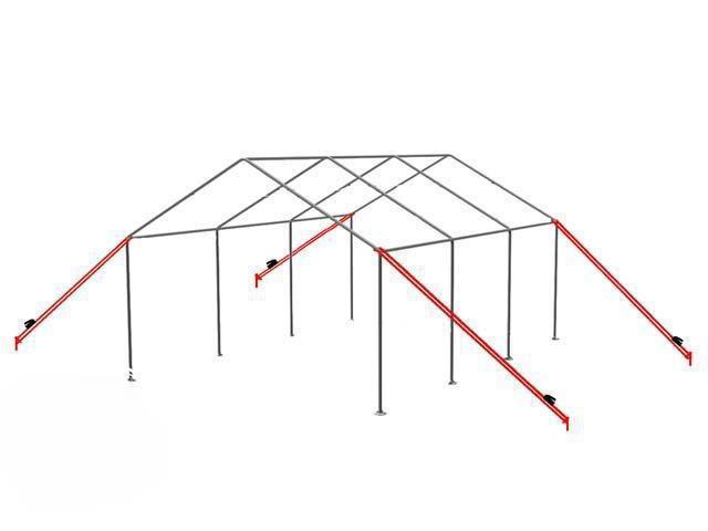 Viharvédelem 10 m talajrögzítés föld