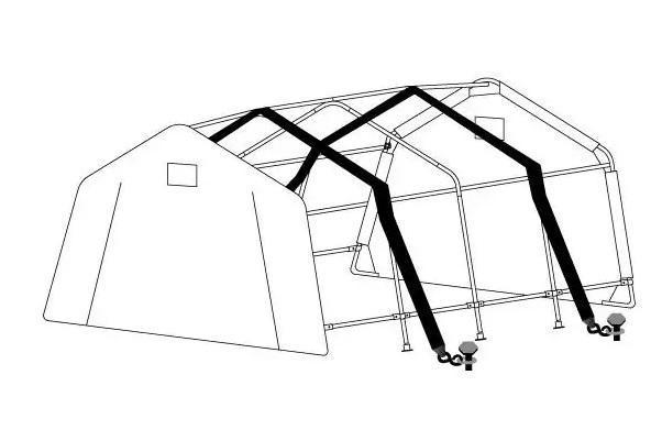 Viharvédelem 15 m talajrögzítés föld ponyvagarázshoz