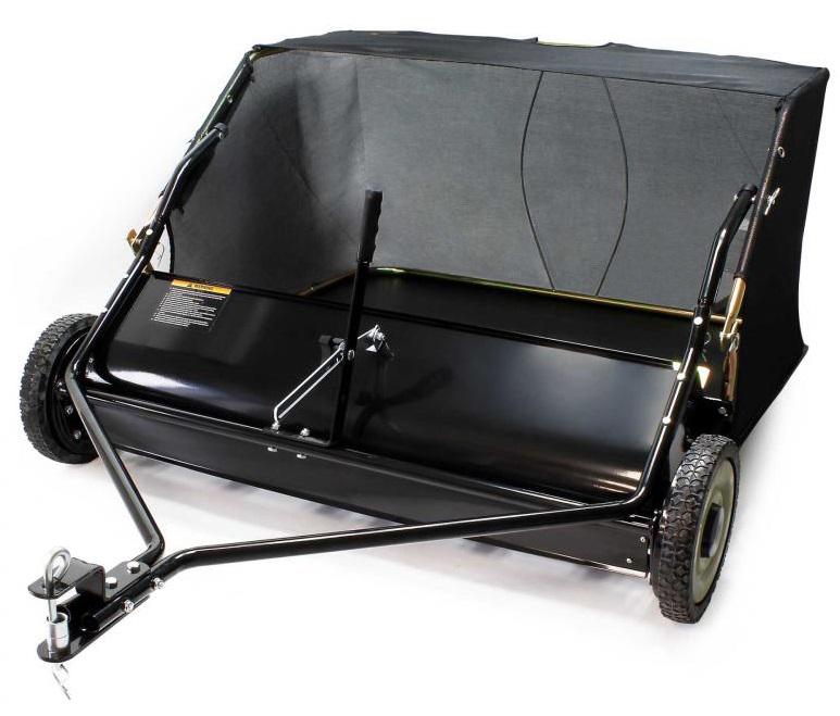 Vontatható fű és lombseprű, gyepseprő gép fűnyíróhoz  gyeptraktorhoz 103cm fűgyűjtő 350 liter