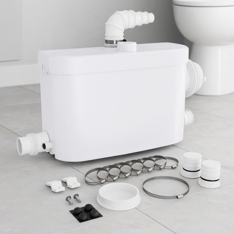 WC és háztartási szennyvízszivattyú, darálós WC 450W oldalsó csatlakozással