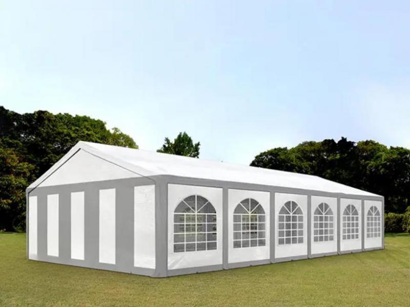 XXL Premium Pavilon, sörsátor  parti sátor rendezvénysátor 6x12 m ponyva PE (72m2)  szürke