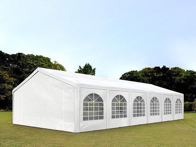 XXL Premium Pavilon, sörsátor  parti sátor rendezvénysátor 6x12 m ponyva PE fehér (72m2)