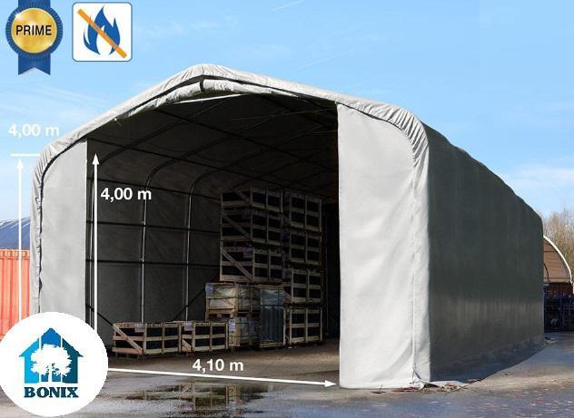 XXL Professzionális raktársátor, csarnoksátor, hangársátor 6x24m 4,0 m oldalmagasság, tűzáló PVC720 g/m²  ponyva kapu 4,1x4,0 m