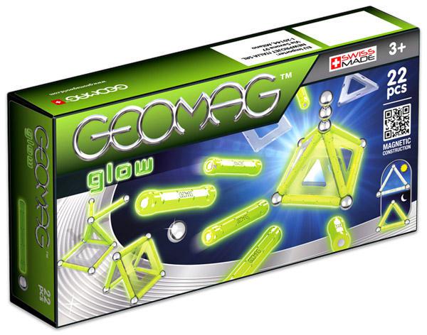 Geomag Glow Foszforeszkáló mágneses építő játék, 22 darabos