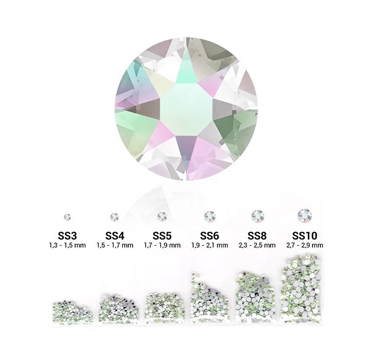 6in1 strasszkő szett - Crystal AB 1720 db