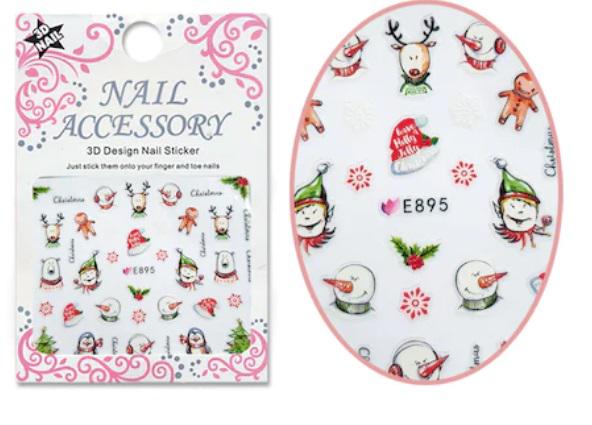 Akril hatású matrica E895 Vicces karácsonyi minták #86