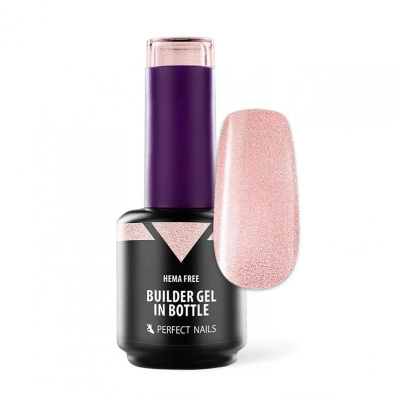 Builder Gel in Bottle - Színezett üveges építőzselé 15ml - (Hema és TPO MENTES!)- Sparkling Rose