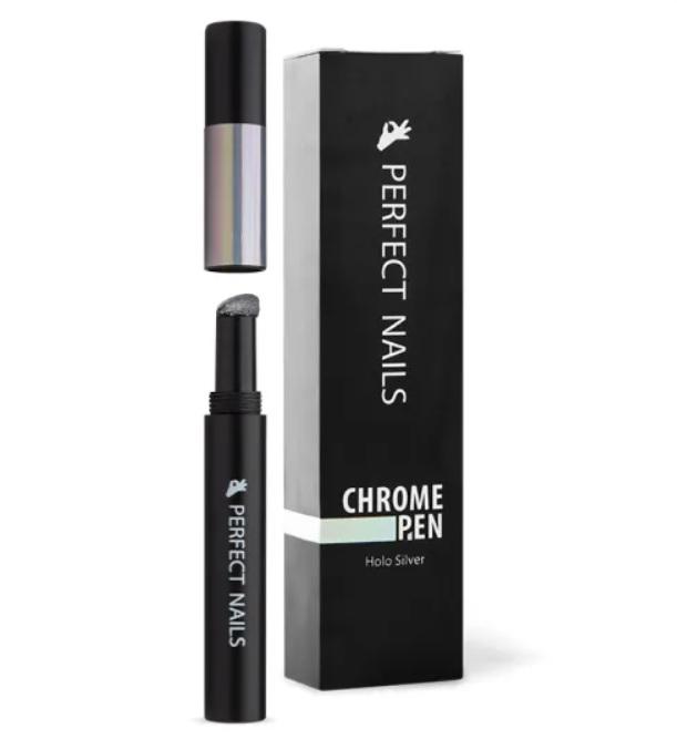 Chrome Pen - Krómpor Körömdíszítő Toll - Holo Ezüst