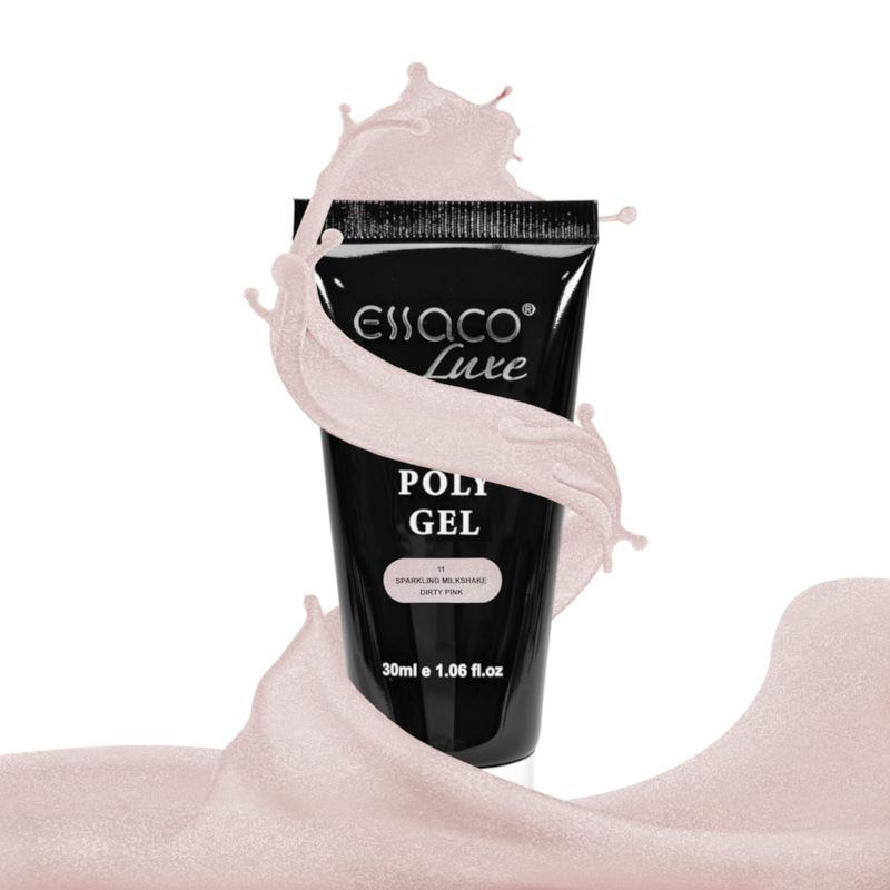 Essaco Poly Gél - Acryl Gél - Luxe Collection - Csillogó Milkshake Dirty Pink 30 Ml - 11
