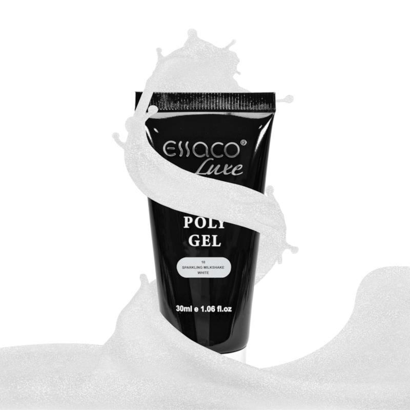 Essaco Poly Gél - Acryl Gél - Luxe Collection - Csillogó Milkshake White 30 Ml - 10