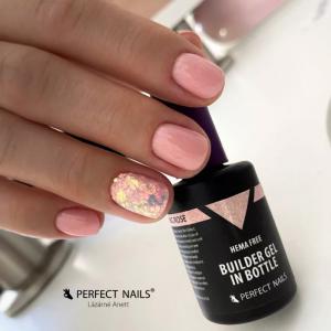 Builder Gel in Bottle - Színezett üveges építőzselé 15ml - HEMA FREE - Sparkling Rose