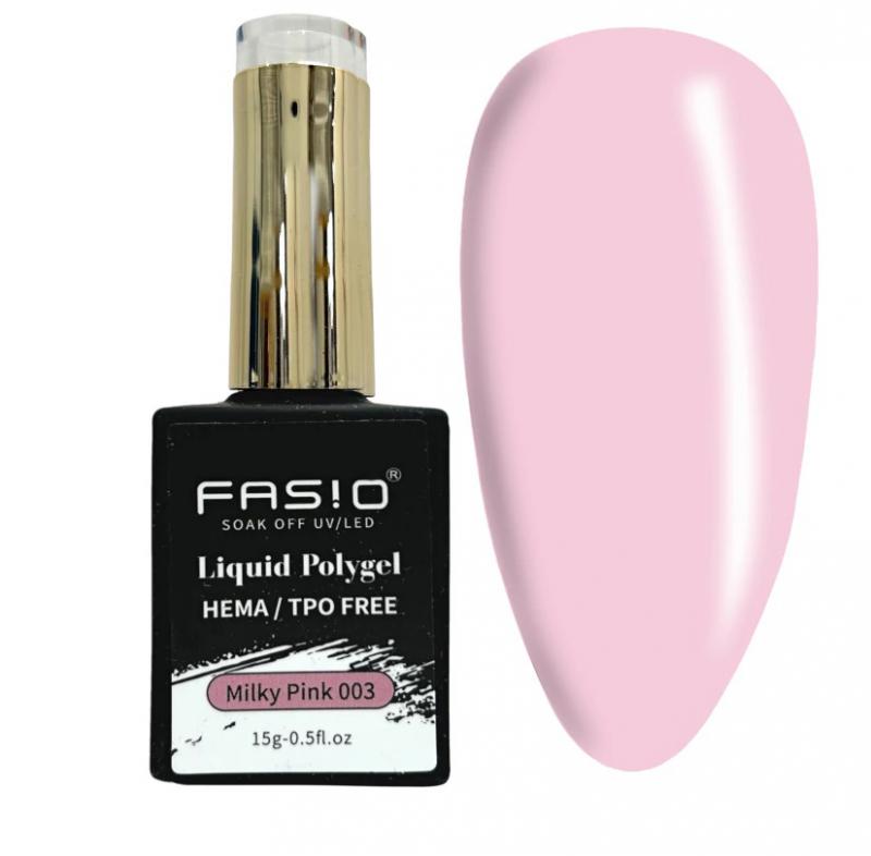 Fasio Liquid Polygel - 15G - Milky Pink