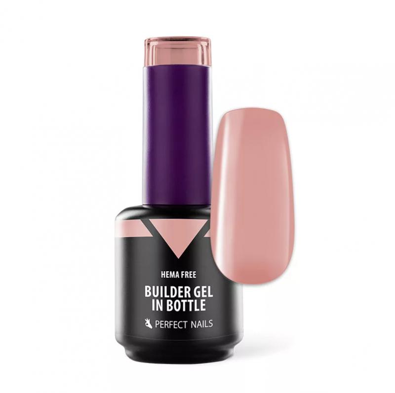HEMA FREE Builder Gel in Bottle - Színezett üveges építőzselé 15ml -(Hema és TPO MENTES!)- Cover Peach