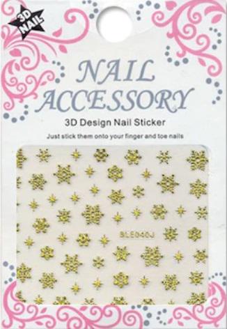 Karácsonyi Körömmatrica BLE040J, Öntapadós #57