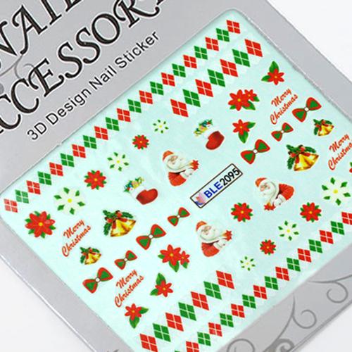 Karácsonyi Körömmatrica BLE2095, Akril #10
