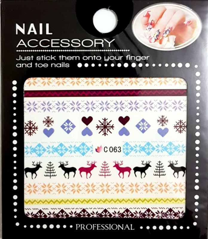 Karácsonyi Körömmatrica C063, Öntapadós #15