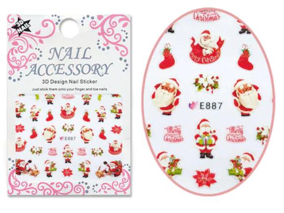 Karácsonyi matrica E887 Cuki Mikulás minták #75