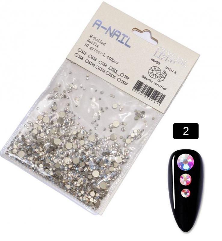 *****Kristálykő 1440 db Crystal AB Választható méret