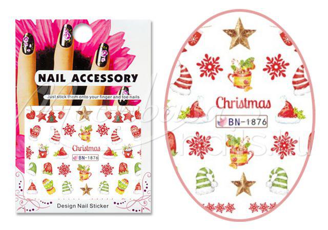 Kuckózós karácsony Akril hatású matrica BN-1876 #77