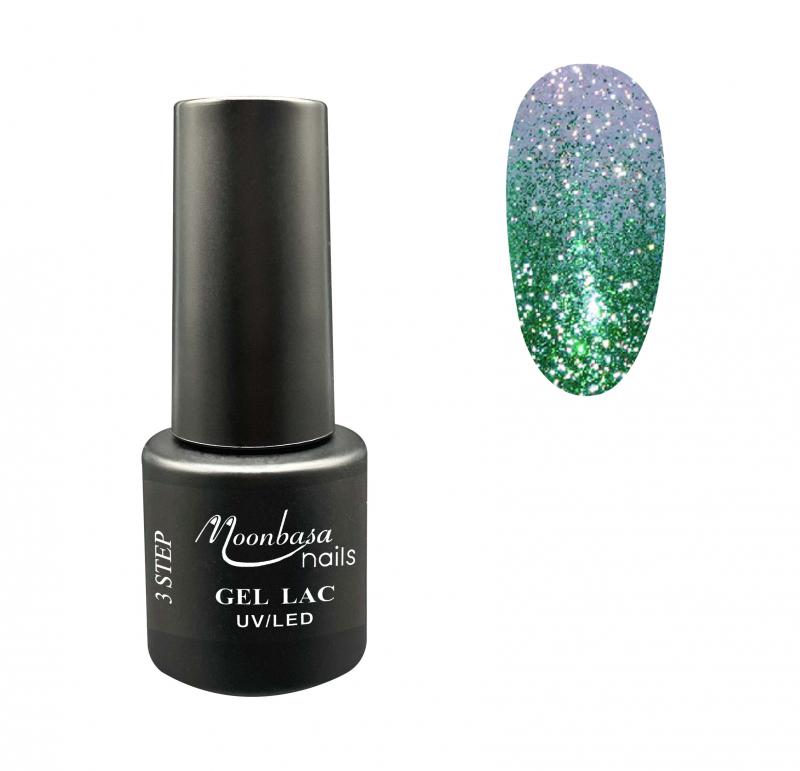 MBSN 3step géllakk 4ml #233 Zöld csillámfény FLASH EFFECT