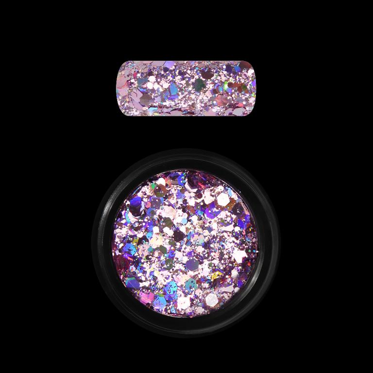 Moyra Holo glitter mix No. 03, Rózsaszín