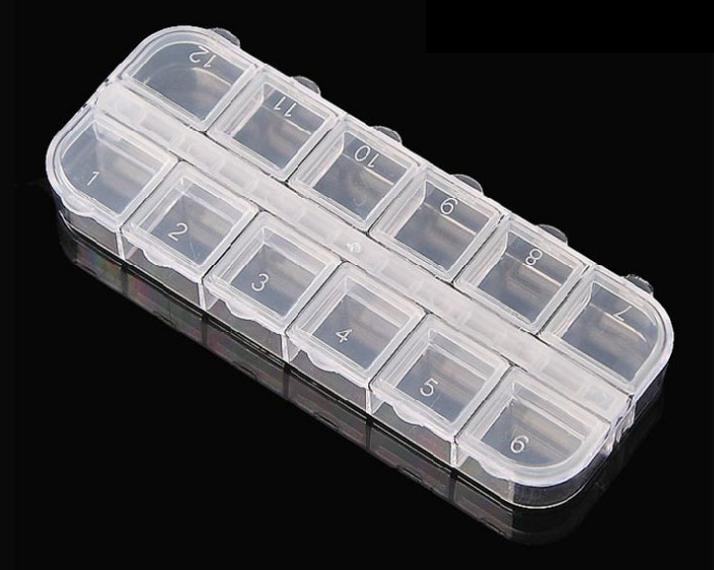 Műanyag tároló doboz 12db-os