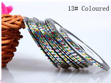 Műköröm díszítő csík 13-Coloured