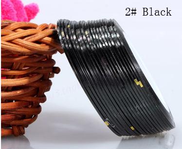 Műköröm díszítő csík 2-Black