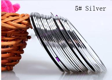 Műköröm díszítő csík 5-Silver