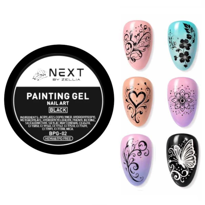 Next By Zellia Painting Gel - Black - 5G